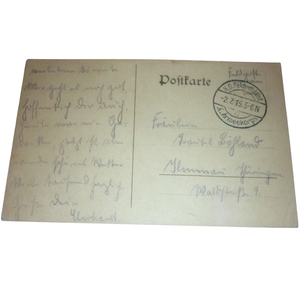 1910s Imperial Feldpost X Armeekorps 10th Corps Eastern Front RPPC